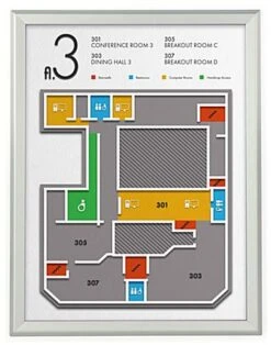 18 X 24 Poster Frame For Wall, Snap Open, 32mm Profile - Silver