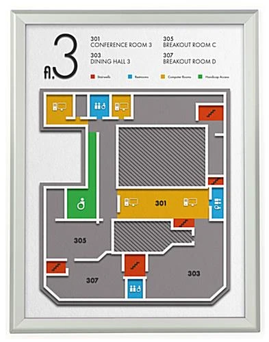 18 X 24 Poster Frame For Wall, Snap Open, 32mm Profile - Silver