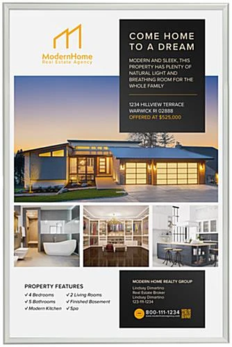 60 X 40 Poster Snap Frame (Silver)