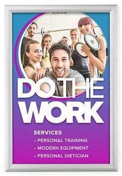 24 X 36 Poster Frame For Wall, Snap Open, 45mm Profile - Silver