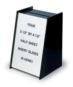 Acrylic Ballot Box With 5.5 X 8.5 Sign Holder - Black