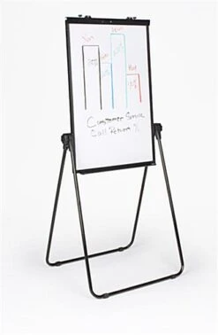 25.5 X 34 Write-On Board Easel, Floor Or Countertop, Dry Erase, Double Sided - White