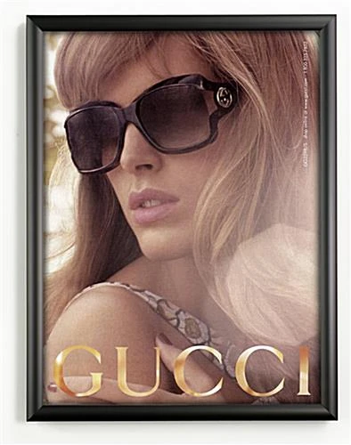 18 X 24 Poster Frame For Wall, Swing Open Door, Aluminum - Black