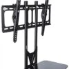 TV Wall Mount With Glass Shelf, Fits Monitors 32 To 55", Tilting Bracket - Black