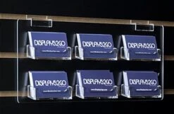 Workshop Series 6-Pocket Acrylic Business Card Holder For Slatwall - Clear