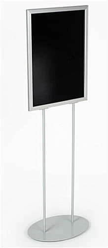 18 X 24 Poster Stand For Floor, Top Insert, Double Sided - Silver
