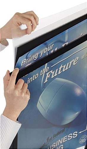 22 X 28 Poster Stand For Floor, Top Insert, Double Sided, Oval Base - Black - Image 5