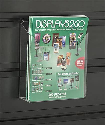 Slatwall Kiosk W/ (12) 8.5 X 11 Sign Holders, (12) 8.5 X11 Pockets - Black - Image 6