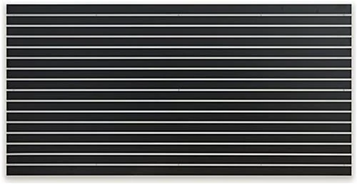 96 X 48 Slatwall Panel For Wall, Aluminum Inserts - Black - Image 2