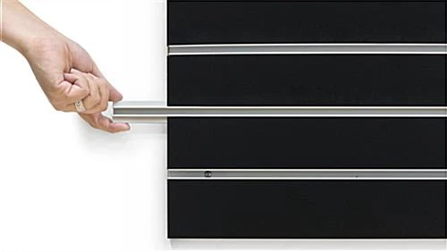 96 X 48 Slatwall Panel For Wall, Aluminum Inserts - Black - Image 4