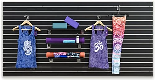 96 X 48 Slatwall Panel For Wall, Aluminum Inserts - Black