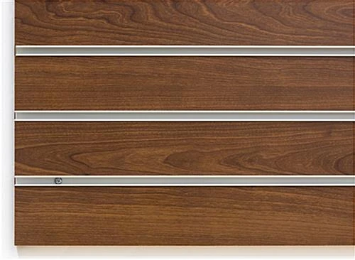 96 X 48 Slatwall Panel For Wall, Aluminum Inserts - Cherry - Image 3