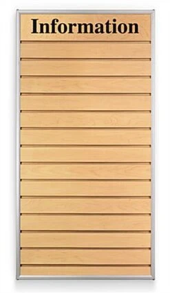 23.5 X 47.5 Slatwall Panel For Wall, Custom Header - Maple
