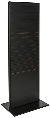 2-Sided Slatwall Kiosk For Floor, 72"h, 24 X 43 Panels - Black