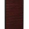 2-Sided Slatwall Kiosk For Floor, 72"h, 24 X 43 Panels W/Custom Header - Red Mahogany