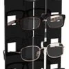 6.5" W X 18"H Acrylic Eyewear Display W/ 6 Frame Capacity - Clear And Black