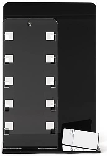 11.5" W X 18"H Acrylic Eyewear Display W/ 5 Frame Capacity - Clear And Black - Image 3