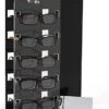 11.5" W X 18"H Acrylic Eyewear Display W/ 5 Frame Capacity - Clear And Black