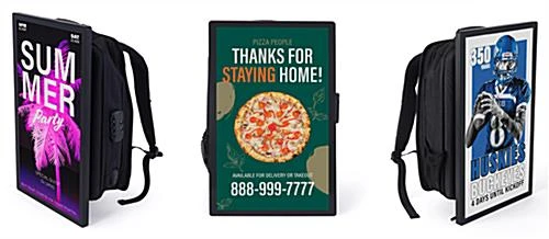 21.5" Digital Backpack With LCD Screen, Android 7.1 OS - Black - Image 3