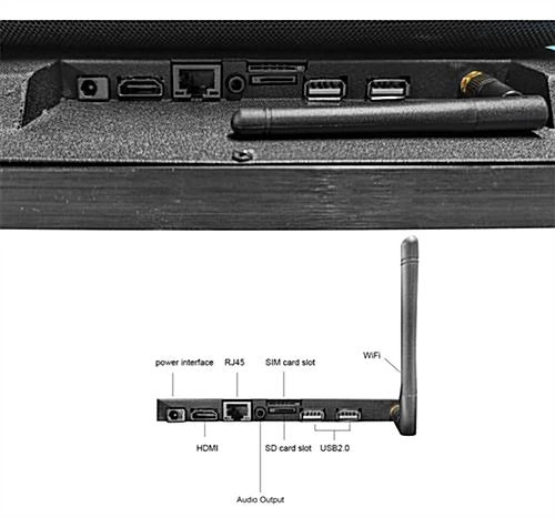 21.5" Digital Backpack With LCD Screen, Android 7.1 OS - Black - Image 8