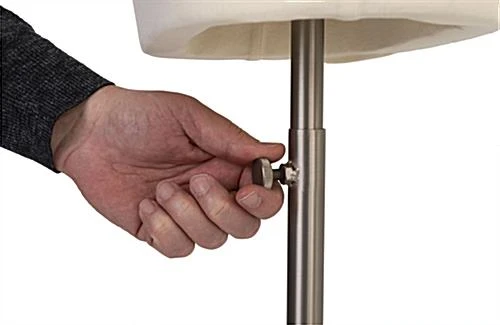 Male Dress Form With Wheeled Base, Adjustable Height - Silver - Image 6