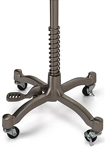 Male Dress Form With Wheeled Base, Adjustable Height - Silver - Image 7