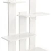 4-Tier Shelving Unit, Floor Standing, Laminated Particle Board - White
