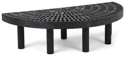 48"w Garden Center Half Round Display With 12" Legs, Weatherproof - Black