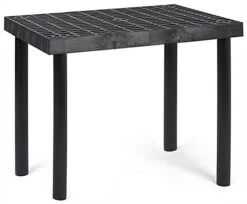 36"w Garden Center Bench Display With 30" Legs, Grid Top, Weatherproof - Black