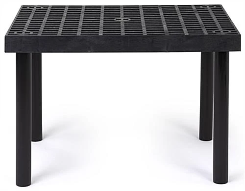 36"w Garden Center Bench Display With 24" Legs, Grid Top, Weatherproof - Black - Image 3
