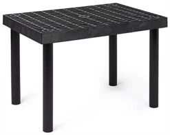36"w Garden Center Bench Display With 24" Legs, Grid Top, Weatherproof - Black