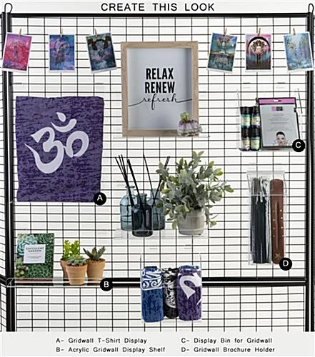 Workshop Series Acrylic Display Shelf For Gridwall, Rectangular - Clear - Image 5