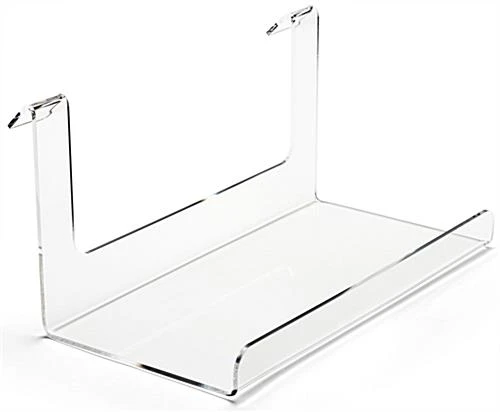 Workshop Series Acrylic Display Shelf For Gridwall, Rectangular - Clear