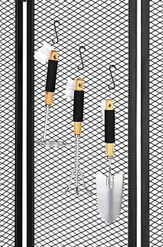 Display Screen W/ Three Panels, 45" W X 72" H, Iron Mesh Retail - Black - Image 5