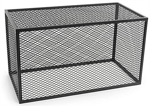 Retail Riser, 35" W X 18" D X 20" H, Iron Mesh - Black