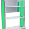 Digital Retail Shelving Unit W/ Color Changing LED Panels, 21.5" LCD Screen - Silver