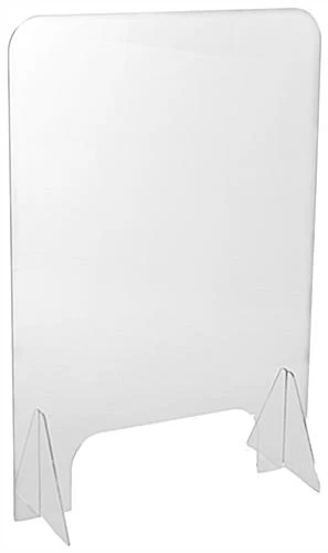 Countertop Sneeze Shield, Polycarbonate, Vertical Orientation - Clear