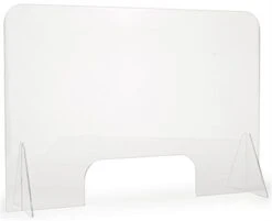 Countertop Sneeze Shield, Acrylic, Horizontal Orientation - Clear