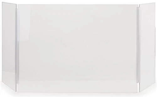Countertop Sneeze Shield, Adjustable, Polycarbonate, Three Panels - Clear - Image 2