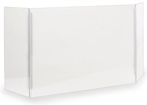 Countertop Sneeze Shield, Adjustable, Polycarbonate, Three Panels - Clear