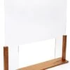 33" W X 36" H Wood And Acrylic Sneeze Guard W/ Passthrough - Oak