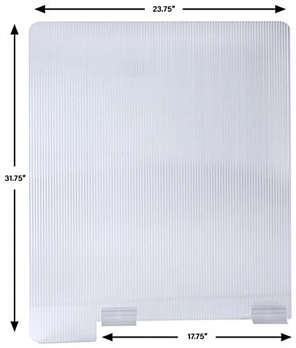 Extended Countertop Sneeze Shield, Polycarbonate, Single Panel - Translucent - Image 2