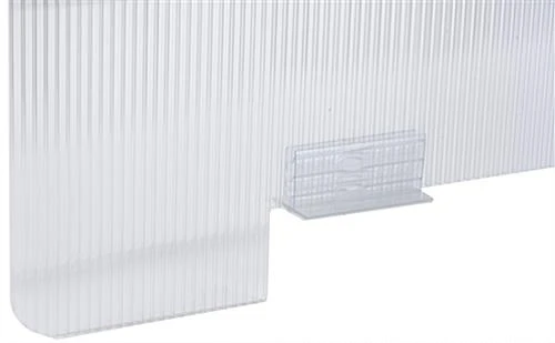 Extended Countertop Sneeze Shield, Polycarbonate, Single Panel - Translucent - Image 3
