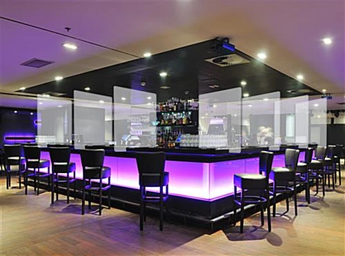 Extended Countertop Sneeze Shield, Polycarbonate, Single Panel - Translucent - Image 6