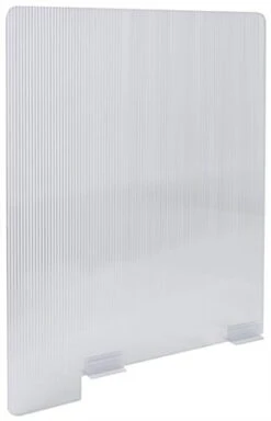 Extended Countertop Sneeze Shield, Polycarbonate, Single Panel - Translucent