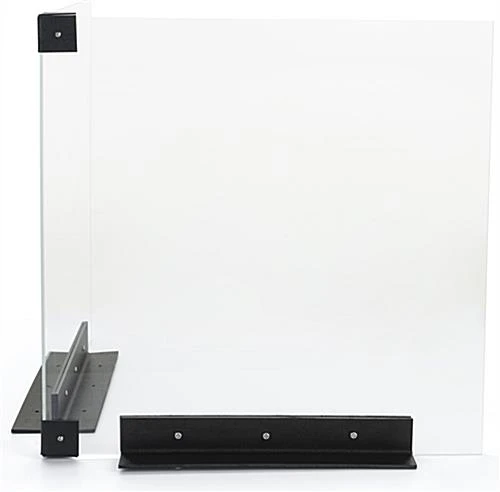 Corner Countertop Sneeze Shield, Polycarbonate, 2 Panels - Clear - Image 2