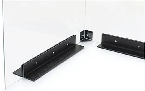 Corner Countertop Sneeze Shield, Polycarbonate, 2 Panels - Clear - Image 3