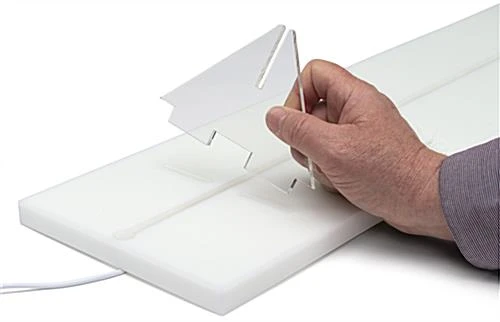 32" X 27" Acrylic Barrier W/ Color Changing LED Lights, Countertop Design - Clear - Image 8