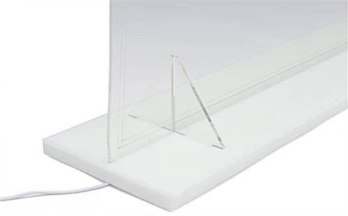 32" X 27" Acrylic Barrier W/ Color Changing LED Lights, Countertop Design - Clear - Image 9