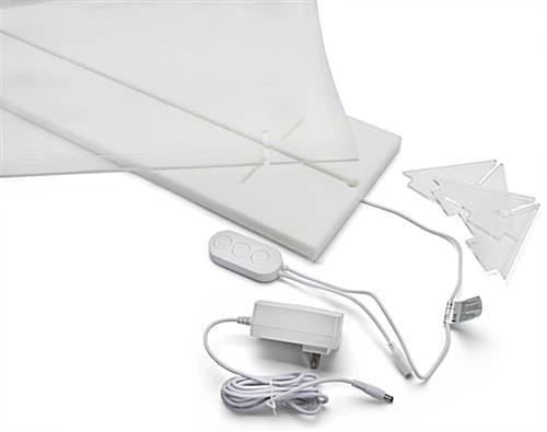 32" X 27" Acrylic Barrier W/ Color Changing LED Lights, Countertop Design - Clear - Image 11